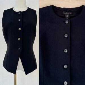 NWT House of Harlow 1960 Black Button Up Vest Size 8 / Poetcore / Literary Chic